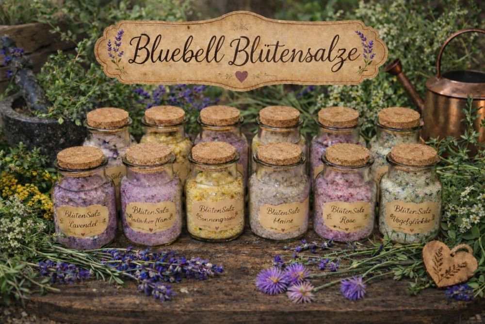 Blüten- und Kräutersalze aus eigener Herstellung